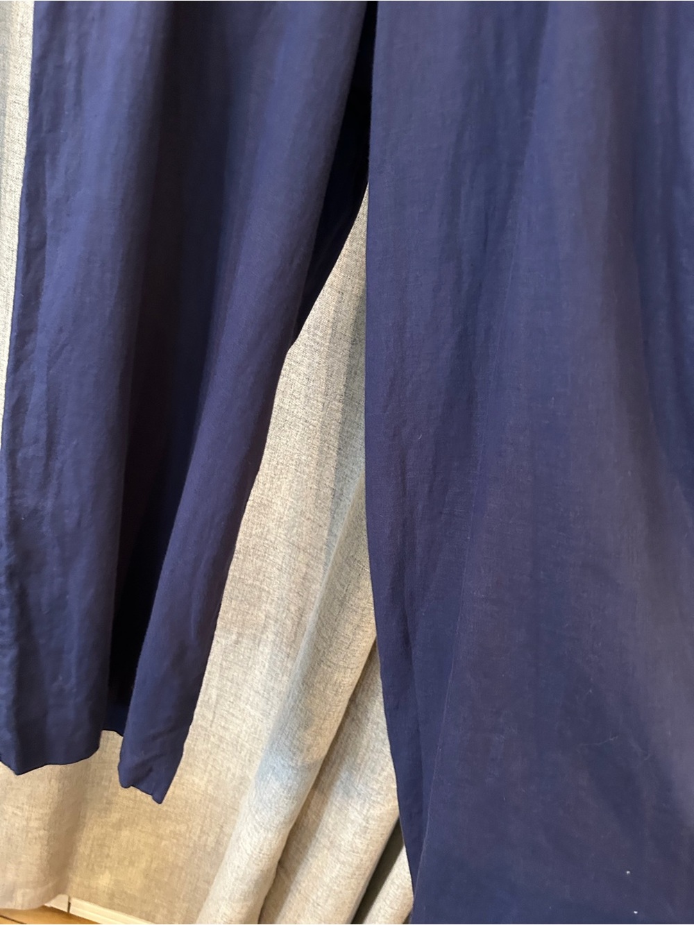 J.Crew Factory Navy Linen Blend Tie Front Wide Leg Jumpsuit
Size 2 - Picture 7 of 11